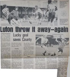 Match Report: Luton Town FC vs Notts County (10th Apr 1976)