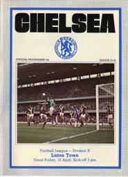 Programme: Chelsea vs Luton Town FC (16th Apr 1976)