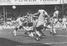 A split second later the ball is on its way