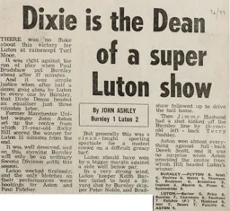 Match Report: Burnley vs Luton Town FC (28th Aug 1976)