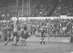 Ron Futcher celebrates the late Luton leveller