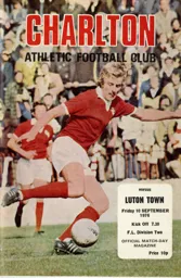 Programme: Charlton Athletic vs Luton Town FC (10th Sep 1976)