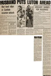 Match Report: Carlisle United vs Luton Town FC (16th Oct 1976)