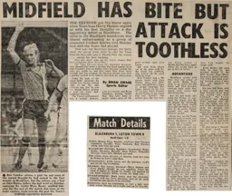 Match Report: Blackburn Rovers vs Luton Town FC (30th Oct 1976)