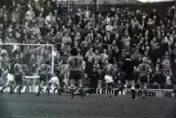 Keith Barber has the ball under his control