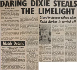 Match Report: Notts County vs Luton Town FC (27th Nov 1976)