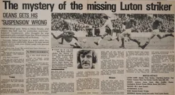 Match Report: Orient vs Luton Town FC (27th Dec 1977)