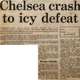 Match Report: Luton Town FC vs Chelsea (29th Dec 1977)
