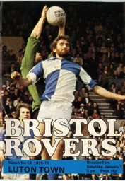 Programme: Bristol Rovers vs Luton Town FC (1st Jan 1977)