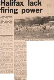 Match Report: Halifax Town vs Luton Town FC (8th Jan 1977)