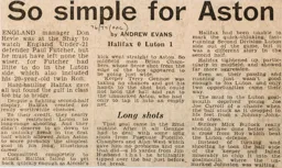 Match Report: Halifax Town vs Luton Town FC (8th Jan 1977)