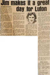 Match Report: Sheffield United vs Luton Town FC (22nd Jan 1977)