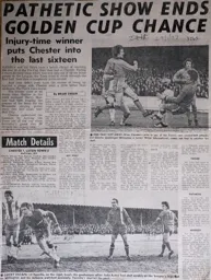 Match Report: Chester vs Luton Town FC (29th Jan 1977)