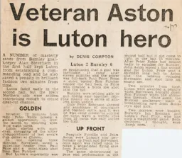 Match Report: Luton Town FC vs Burnley (5th Feb 1977)