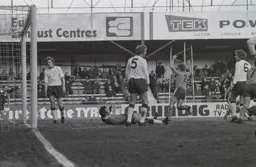 Paul Price up from the back to score the opener