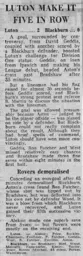 Match Report: Luton Town FC vs Blackburn Rovers (15th Feb 1977)