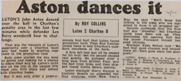 Match Report: Luton Town FC vs Charlton Athletic (19th Feb 1977)