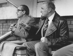 Manager Harry Haslam and trainer Reg Game seem calm