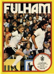 Programme: Fulham vs Luton Town FC (26th Feb 1977)
