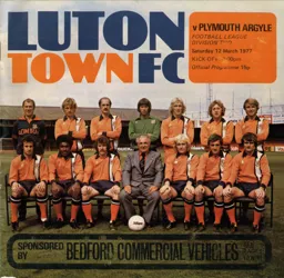 Programme: Luton Town FC vs Plymouth Argyle (12th Mar 1977)