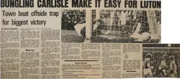 Match Report: Luton Town FC vs Carlisle United (26th Mar 1977)