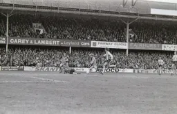 Ron Futcher tries to round the keeper