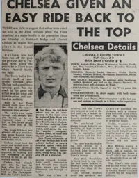 Match Report: Chelsea vs Luton Town FC (9th Apr 1977)