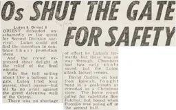 Match Report: Luton Town FC vs Orient (11th Apr 1977)