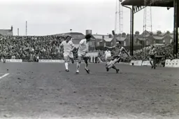 John Aston tries to find the Town target man