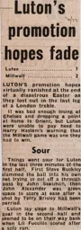 Match Report: Luton Town FC vs Millwall (12th Apr 1977)