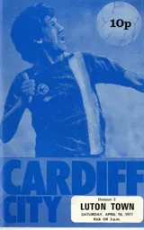 Programme: Cardiff City vs Luton Town FC (16th Apr 1977)