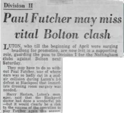Match Report: Blackpool vs Luton Town FC (30th Apr 1977)