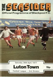 Programme: Blackpool vs Luton Town FC (30th Apr 1977)