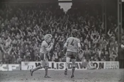 David Geddis celebrates his goal