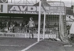 Gary Heale picks the ball out of the net after the seventh goal