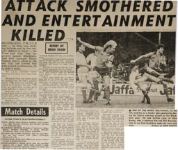 Match Report: Luton Town FC vs Blackburn Rovers (17th Sep 1977)