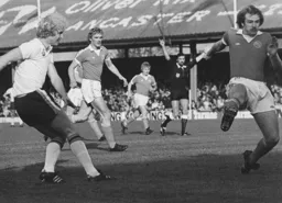 Ron Futcher gets in a cross