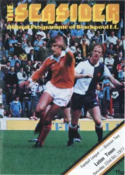 Programme: Blackpool vs Luton Town FC (22nd Oct 1977)