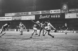 Ron Futcher blasts in the Town's goal