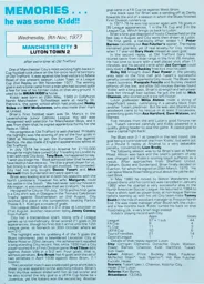 Match Report: Luton Town FC vs Manchester City (9th Nov 1977)