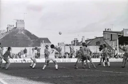 Ricky Hill tries a header