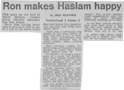 Match Report: Sunderland vs Luton Town FC (26th Nov 1977)