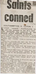 Match Report: Southampton vs Luton Town FC (10th Dec 1977)