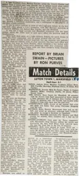 Match Report: Luton Town FC vs Mansfield Town (17th Dec 1977)