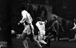 Paul Futcher passes through midfield