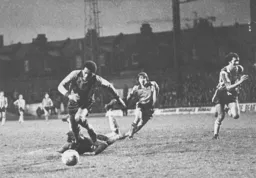 Brian Stein is brought down in the area