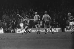 Graham Jones clears the defence