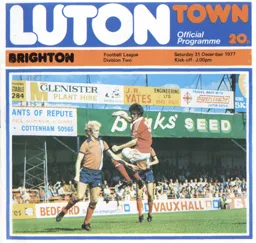Programme: Luton Town FC vs Brighton & Hove Albion (31st Dec 1977)