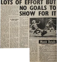 Match Report: Luton Town FC vs Oldham Athletic (14th Jan 1978)