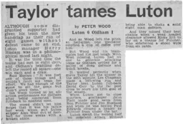 Match Report: Luton Town FC vs Oldham Athletic (14th Jan 1978)